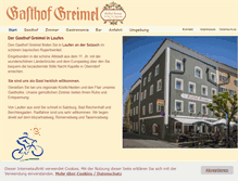 Tablet Screenshot of gasthof-greimel.de